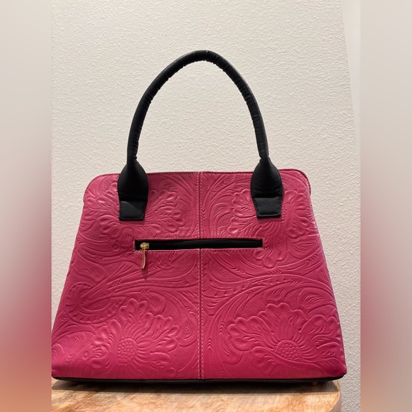 Pink Embossed Handbag - Picture 3 of 4